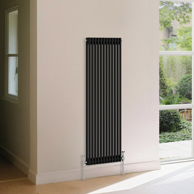 B&Q -  Traditional 2 Column Radiator Vertical Heating Cast Iron Style Rads 1500X560mm Black