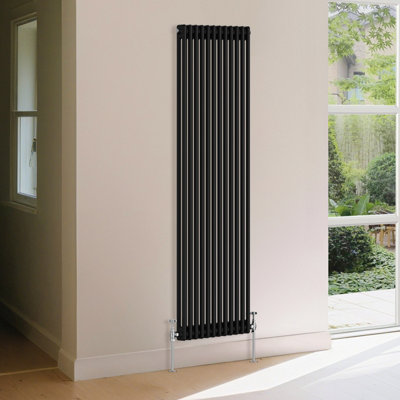 B&Q -  Traditional 2 Column Radiator Vertical Heating Cast Iron Style Rads 1800X560mm Black