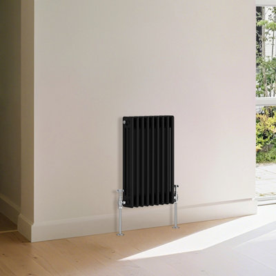 B&Q -  Traditional 3 Column Radiator Horizontal Heating Cast Iron Style Rads 600X427mm Black