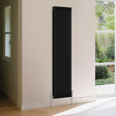 B&Q -  Traditional 3 Column Radiator Vertical Heating Cast Iron Style Rads 1800X472mm Black
