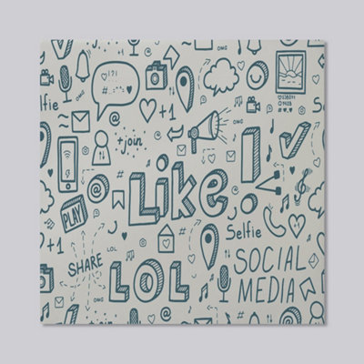 B&Q -  Social Media Designer Mirror Art Print / 31Cm X 31Cm