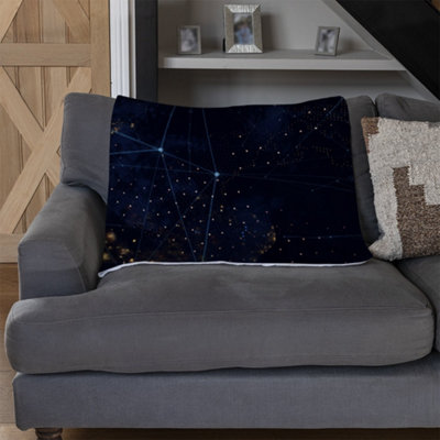 Andrew Lee Connection Lines Around Earth Globe (Blanket) / Default Title from B&Q