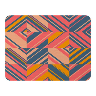 Andrew Lee Striped Bright Geometric Pattern (Blanket) / Default Title from B&Q