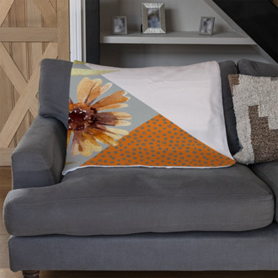 Andrew Lee Autumn Geometric Shapes And Flowers (Blanket) / Default Title from B&Q