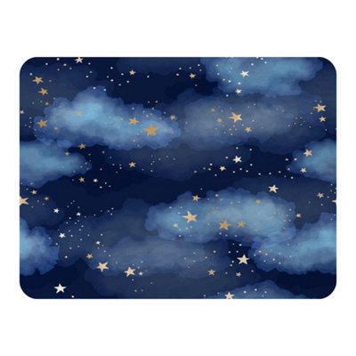 Andrew Lee Dark Blue Sky With Gold Foil Constellations (Blanket) / Default Title from B&Q