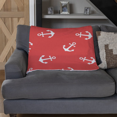 Andrew Lee Anchors On Red Background (Blanket) / Default Title from B&Q