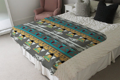 Andrew Lee Tribal ArtEgyptian Vintage Ethnic Silhouettes (Blanket) / Default Title from B&Q