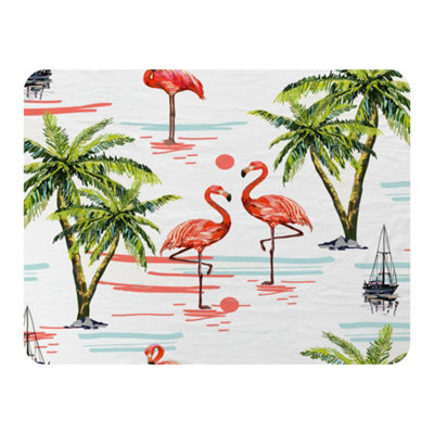 Andrew Lee Flamingo & Palm Trees (Blanket) / Default Title from B&Q