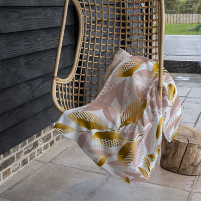 Andrew Lee Pastel Rose And Gold Autumn (Blanket) / Default Title from B&Q