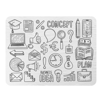 Andrew Lee Business Doodles (Blanket) / Default Title from B&Q