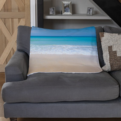 Andrew Lee Nature Landscape View Of Beautiful Tropical Beach And Sea In Sunny Day (Blanket) / Default Title from B&Q