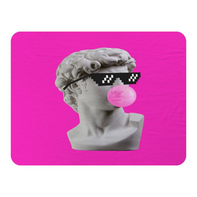 Andrew Lee Plaster Statue David's Head In Pixel Glasses (Blanket) / Default Title from B&Q
