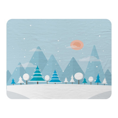 Andrew Lee Christmas Snow Nature Background (Blanket) / Default Title from B&Q