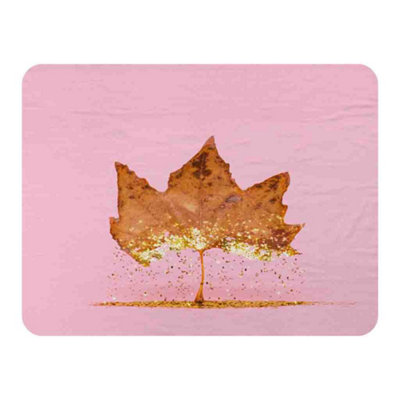 Andrew Lee Glitter Leaf Blanket / Default Title from B&Q
