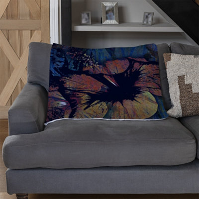 Andrew Lee Grunge Flower Print (Blanket) / Default Title from B&Q
