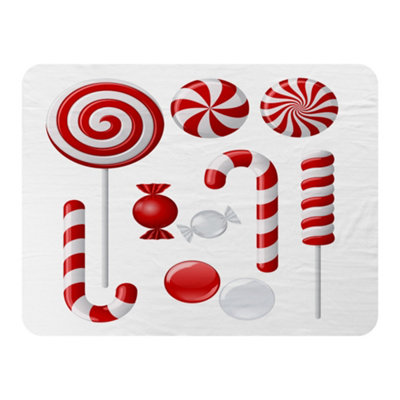 Andrew Lee Different Red And White Candies (Blanket) / Default Title from B&Q