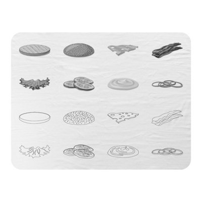 Andrew Lee Burger And Sandwich Icon (Blanket) / Default Title from B&Q