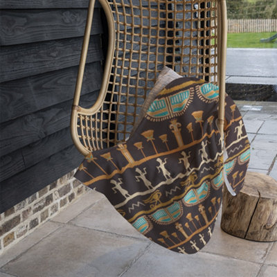 Andrew Lee Orange & Black Hieroglyphs (Blanket) / Default Title from B&Q