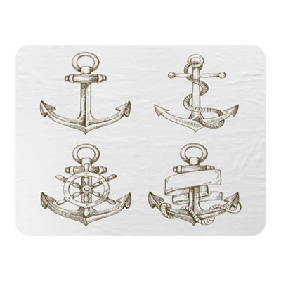Andrew Lee Drawn Anchors (Blanket) / Default Title from B&Q