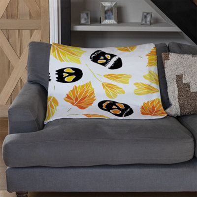 Andrew Lee Autumn Leaves & Halloween Skulls (Blanket) / Default Title from B&Q