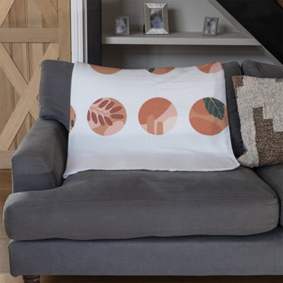 B&Q -  Hand Drawn Organic ShapesPlant And Textures In Autumn Style (Blanket) / Default Title