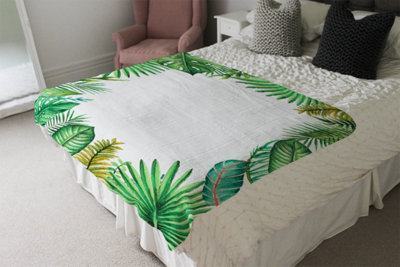Andrew Lee Tropical Leaves (Blanket) / Default Title from B&Q