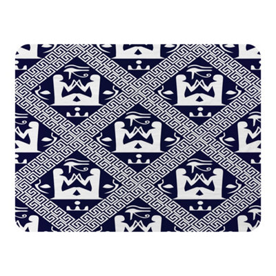Andrew Lee Egyptian Hieroglyphs In Navy (Blanket) / Default Title from B&Q