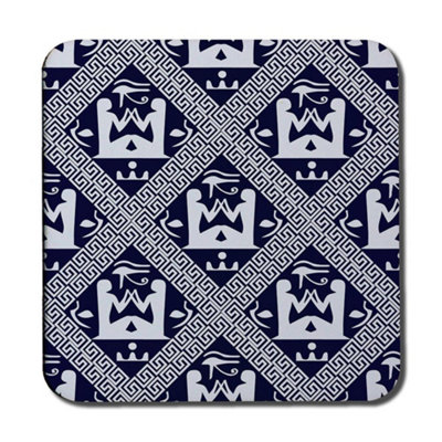 Andrew Lee Egyptian Hieroglyphs In Navy (Coaster) / Default Title from B&Q
