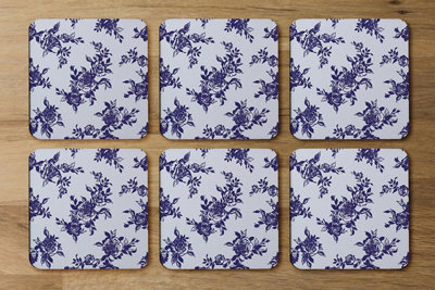 Andrew Lee Roses Print On Polka Dots (Coaster) / Default Title from B&Q