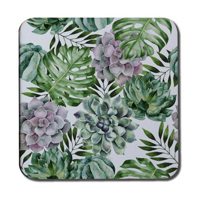 Andrew Lee Watercolour Botanical Leaves (Coaster) / Default Title from B&Q
