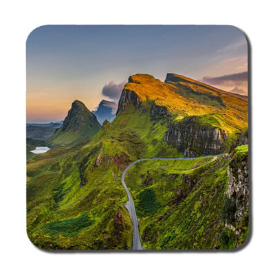 Andrew Lee Panorama Of Quiraing Mountains Sunset At Isle Of SkyeScottish Highlands (Coaster) / Default Title from B&Q