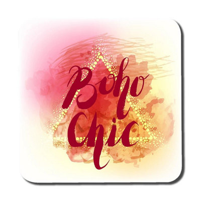 Andrew Lee Boho Chic Lettering On Beautiful Watercolor Background (Coaster) / Default Title from B&Q