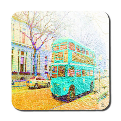 Andrew Lee London Bus Green Front (Coaster) / Default Title from B&Q