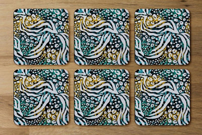 Andrew Lee Tropical Leaves & Animal Print (Coaster) / Default Title from B&Q