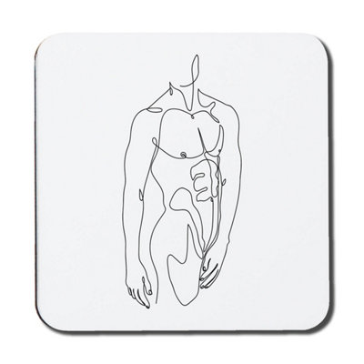 Andrew Lee Line Art Of Male Body (Coaster) / Default Title from B&Q