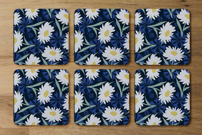 Andrew Lee Daisies On Navy (Coaster) / Default Title from B&Q
