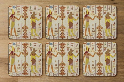 Andrew Lee Egyptian Gods & Ancient Egyptian Hieroglyphs (Coaster) / Default Title from B&Q