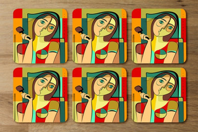 Andrew Lee Woman With Chocolate In Hand (Coaster) / Default Title from B&Q