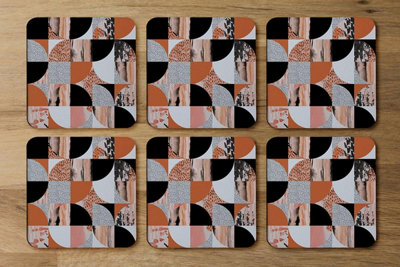 Andrew Lee Geometric Circles In Autumn Colours (Coaster) / Default Title from B&Q