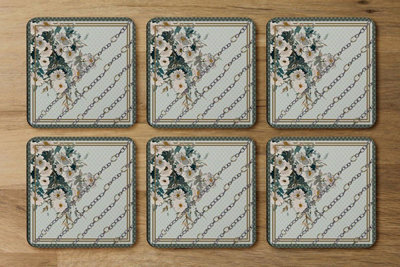 B&Q -  Flowers & Chain Links (Coaster) / Default Title