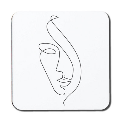 Andrew Lee Line Face Drawing (Coaster) / Default Title
