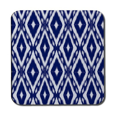 Andrew Lee Tribal Art Ikat Ogee In Traditional Classic Blue (Coaster) / Default Title from B&Q
