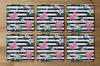 Andrew Lee Floral Flamingos (Coaster) / Default Title from B&Q