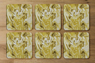Andrew Lee Golden Swirled Marble (Coaster) / Default Title from B&Q