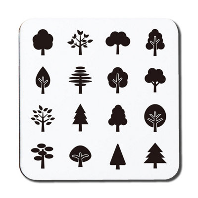 Andrew Lee Tree Silhouette Illustrations (Coaster) / Default Title from B&Q