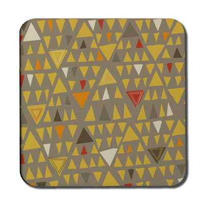 Andrew Lee Yellow Geometric Triangles (Coaster) / Default Title from B&Q
