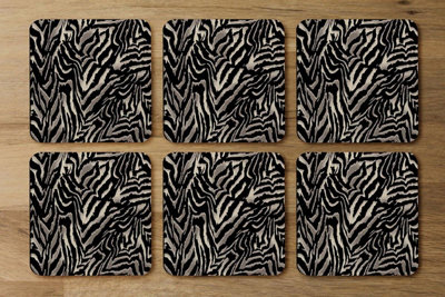 Andrew Lee Gold Zebra Print (Coaster) / Default Title from B&Q
