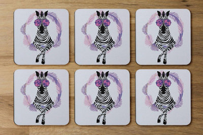 Andrew Lee Pink Zebra (Coaster) / Default Title from B&Q