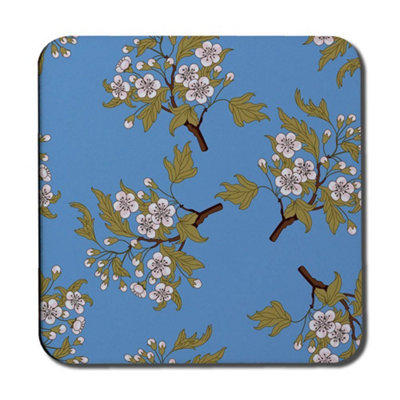 Andrew Lee Orchid Branches On Blue (Coaster) / Default Title from B&Q