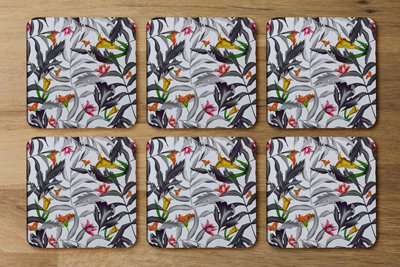 Andrew Lee Monochrome Leaves (Coaster) / Default Title from B&Q